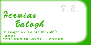 hermias balogh business card
